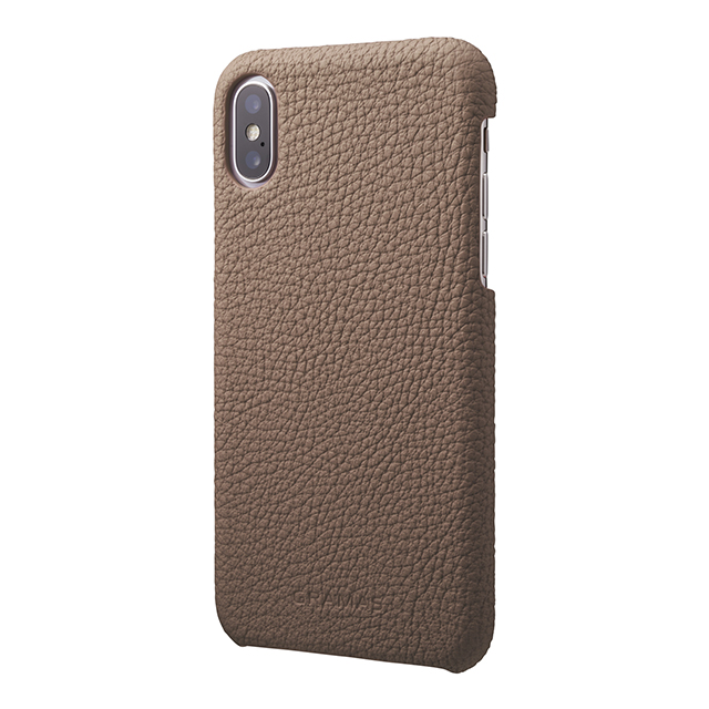 【iPhoneXS/X ケース】Shrunken-calf Shell Leather Case (Taupe)goods_nameサブ画像