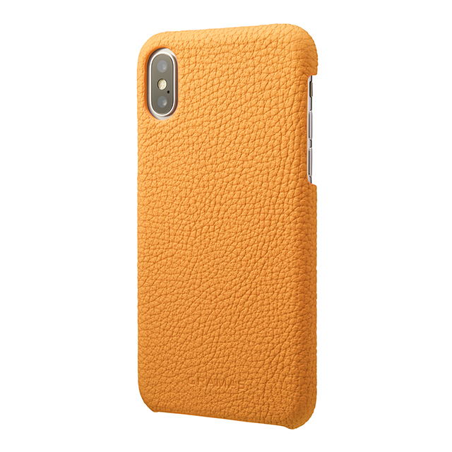 【iPhoneXS/X ケース】Shrunken-calf Shell Leather Case (Yellow)サブ画像