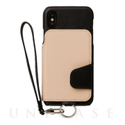 【iPhoneXS/X ケース】Leather Case (Holly Black)