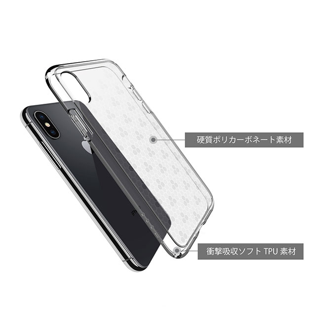 【iPhoneXS/X ケース】シークレットシャイン (クリア/六角形柄)goods_nameサブ画像