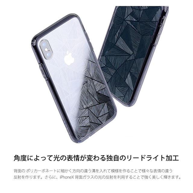 【iPhoneXS/X ケース】シークレットシャイン (スモーク/トライアングル)サブ画像