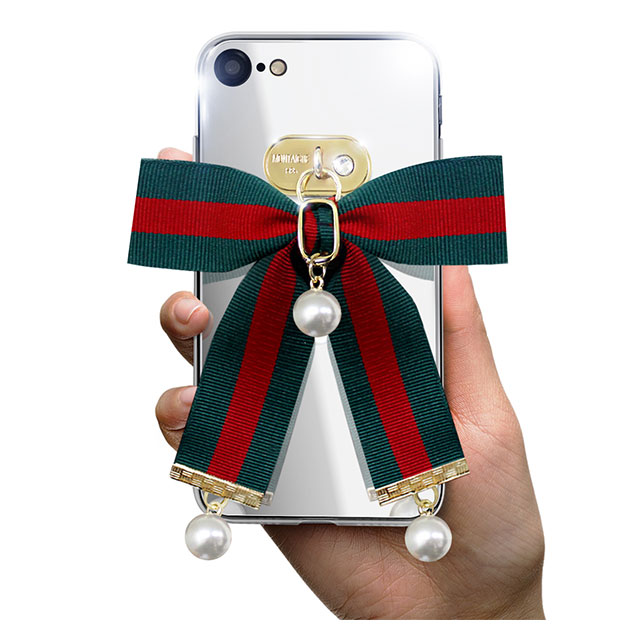 【iPhoneSE(第3/2世代)/8/7 ケース】Mirror Ribbon Case (グリーン/レッド) サブ画像