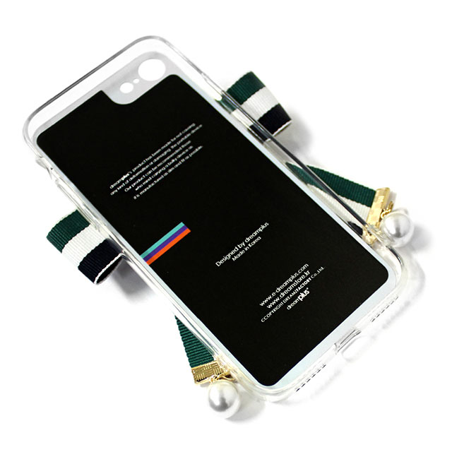 【iPhoneSE(第3/2世代)/8/7 ケース】Mirror Ribbon Case (ネイビー/ホワイト/レッド) サブ画像