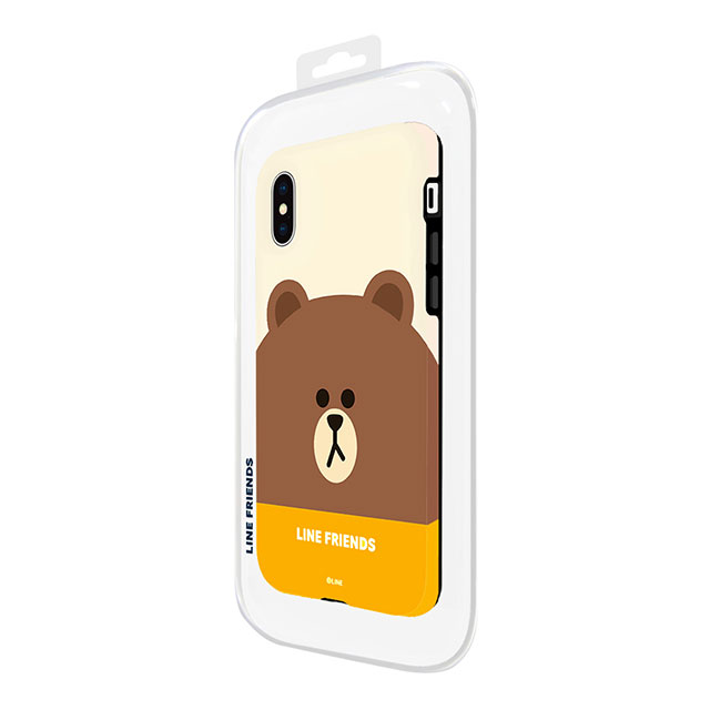 【iPhoneXS/X ケース】LINE FRIENDSケース フェイス (チョコ)goods_nameサブ画像