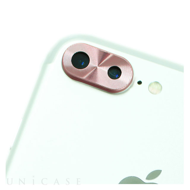 【iPhone8 Plus/7 Plus】背面カメラレンズ保護キャップ レンズガードプロテクター (ローズゴールド)
