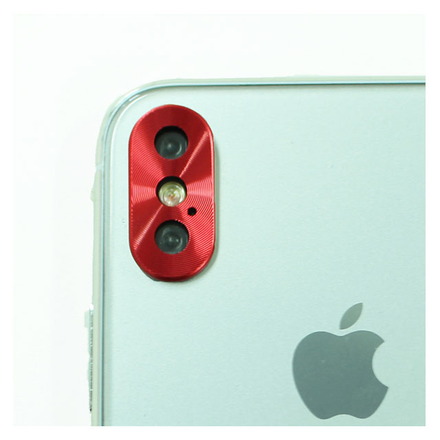 【iPhoneX】背面カメラレンズ保護キャップ レンズガードプロテクター (レッド)サブ画像