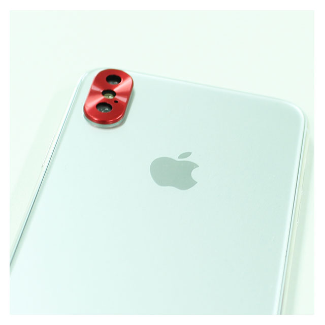 【iPhoneX】背面カメラレンズ保護キャップ レンズガードプロテクター (レッド)goods_nameサブ画像