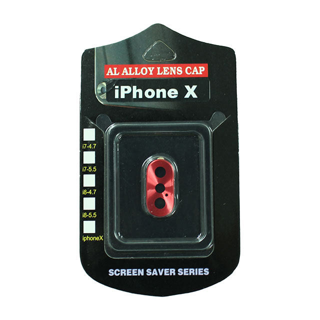 【iPhoneX】背面カメラレンズ保護キャップ レンズガードプロテクター (レッド)サブ画像