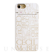 【iPhoneSE(第3/2世代)/8/7/6s/6 ケース】CECIL McBEE ミラーケース [LOGO] 背面ケース (WHITE)