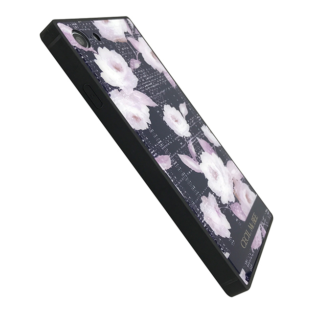 【iPhoneSE(第3/2世代)/8/7 ケース】CECIL McBEE 背面ガラス (ツイードフラワー/NAVY)goods_nameサブ画像