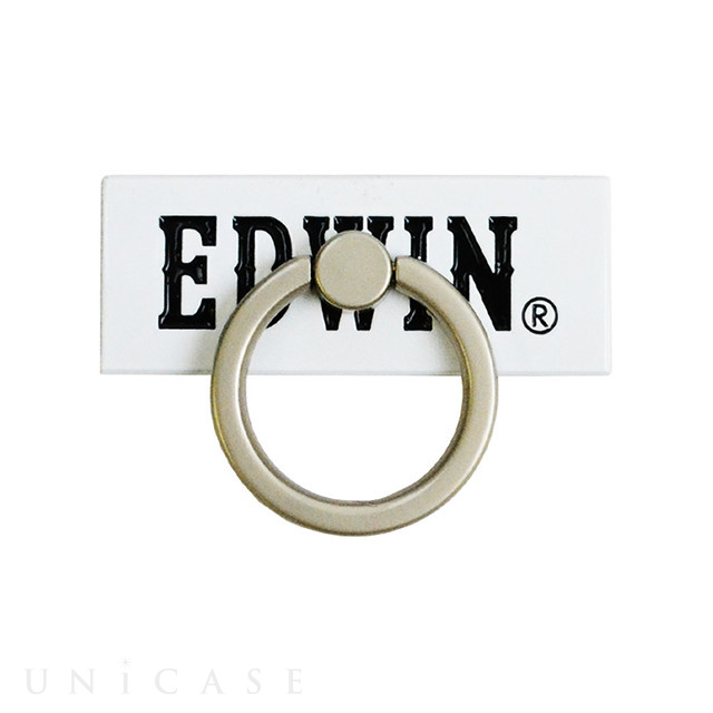 スマホリング EDWIN (メタルロゴ/WHITE)
