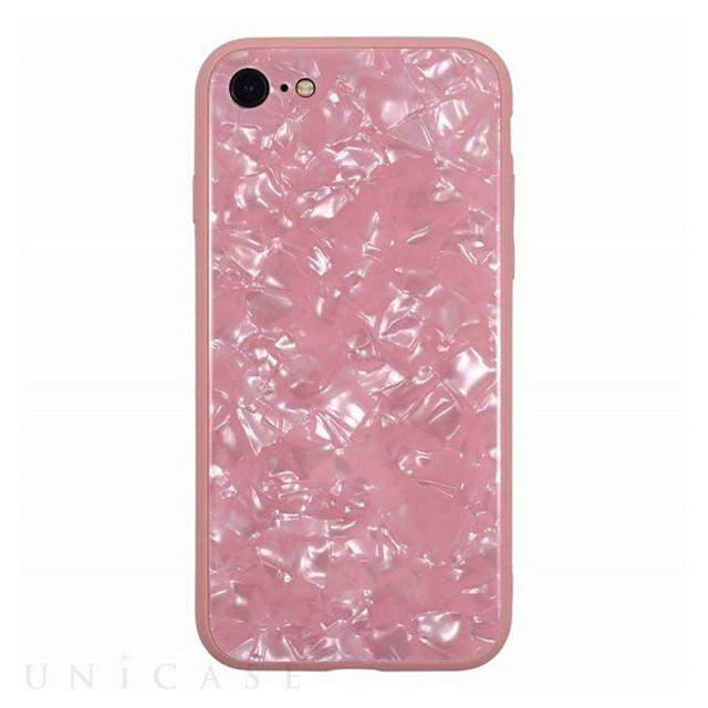 【iPhoneSE(第3/2世代)/8/7 ケース】GLASS PEARL CASE (Pink)