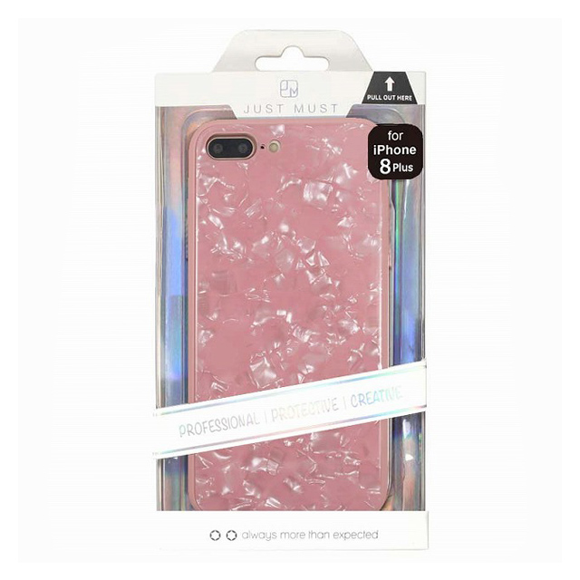 【iPhone8 Plus/7 Plus ケース】GLASS PEARL CASE (Pink)サブ画像