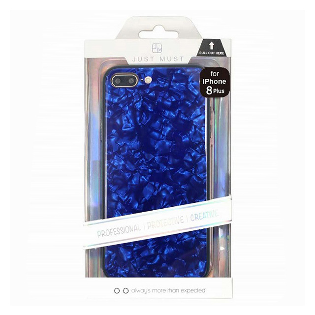 【iPhone8 Plus/7 Plus ケース】GLASS PEARL CASE (Blue)サブ画像
