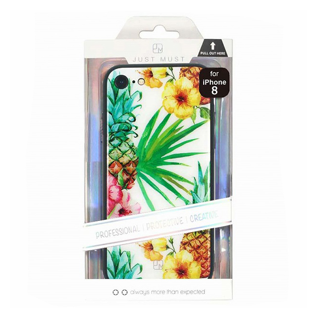 【iPhoneSE(第3/2世代)/8/7 ケース】GLASS DESIGN CASE (Pineapple)サブ画像
