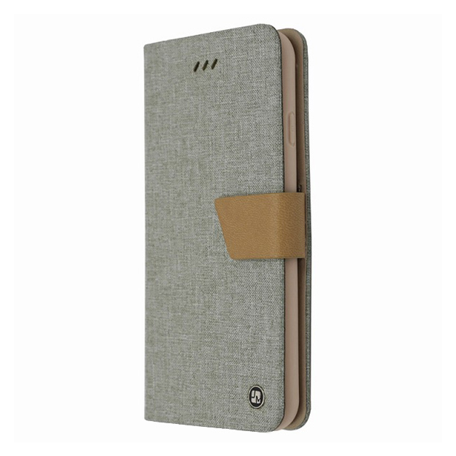 【iPhone8/7 ケース】Linen flip case (Grey)goods_nameサブ画像
