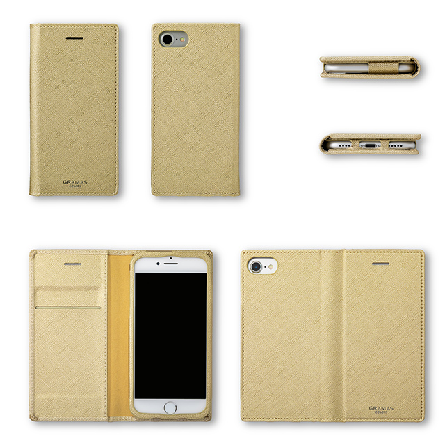 【iPhone8/7/6s/6 ケース】”Quadrifoglio” Book PU Leather Case (Champagne Gold)goods_nameサブ画像