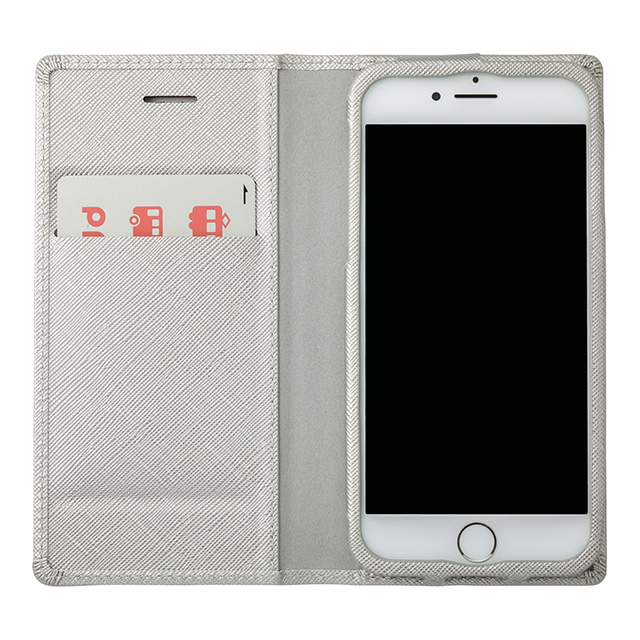 【iPhone8/7/6s/6 ケース】”Quadrifoglio” Book PU Leather Case (Platinum Silver)goods_nameサブ画像