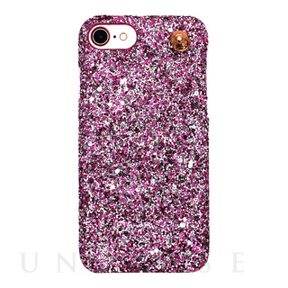 【iPhone8/7/6s/6 ケース】GLITTER CHAIN CASE (Pink Silver)