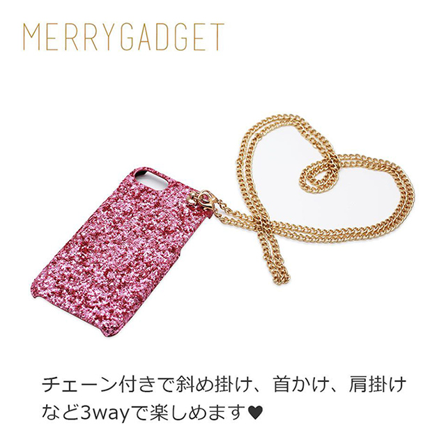 【iPhone8/7/6s/6 ケース】GLITTER CHAIN CASE (Pink Silver)goods_nameサブ画像