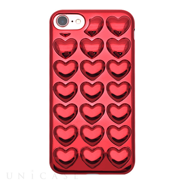 【iPhone8/7/6s/6 ケース】HOLIC CASE Metallic Heart (Red)