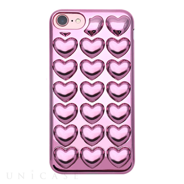Iphone8 7 6s 6 ケース Holic Case Metallic Heart Pink Merry Gadget Iphoneケースは Unicase