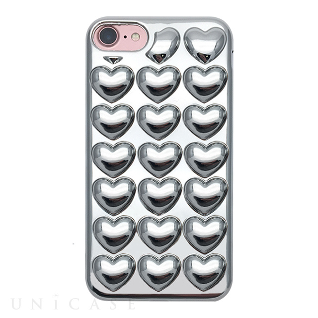 【iPhone8/7/6s/6 ケース】HOLIC CASE Metallic Heart (Silver)