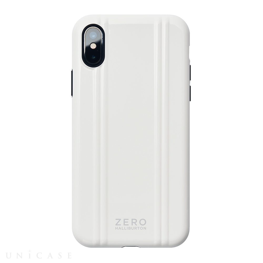 【iPhoneXS ケース】ZERO HALLIBURTON Hybrid Shockproof case for iPhoneXS (White)