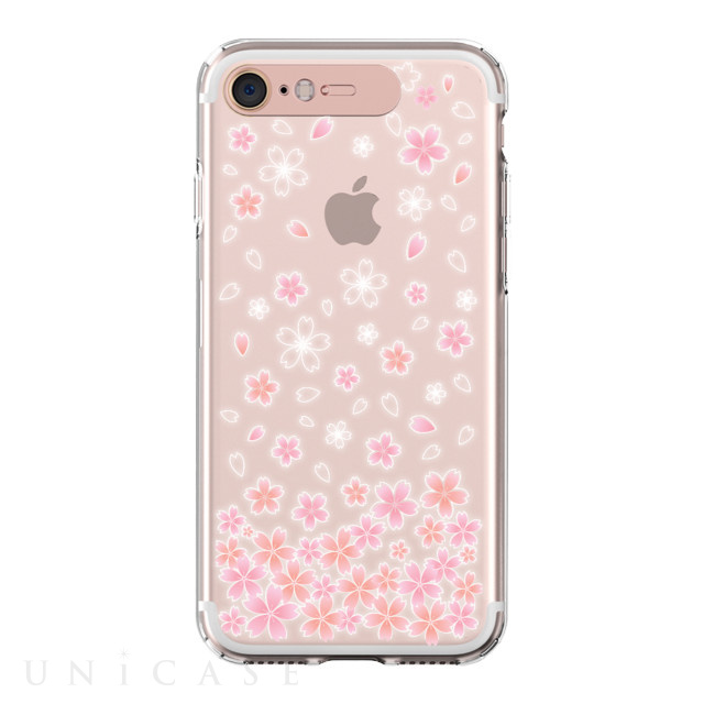 【iPhone8/7 ケース】Soft Lighting Clear Case Flower Cherry Blossom (ローズゴールド)