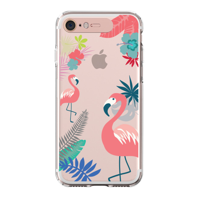 【iPhone8/7 ケース】Soft Lighting Clear Case Flower Flamingo (ローズゴールド)サブ画像