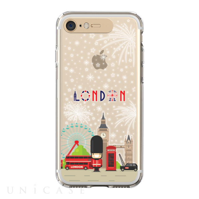 【iPhone8/7 ケース】Soft Lighting Clear Case Landmark London (ゴールド)