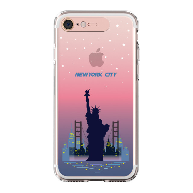 【iPhone8/7 ケース】Soft Lighting Clear Case Landmark New York A (ローズゴールド)サブ画像