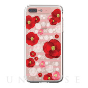 【iPhone8 Plus/7 Plus ケース】Soft Lighting Clear Case Flower Rosa (ローズゴールド)