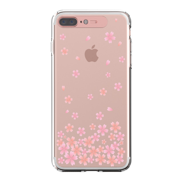 【iPhone8 Plus/7 Plus ケース】Soft Lighting Clear Case Flower Cherry Blossom (ローズゴールド)サブ画像