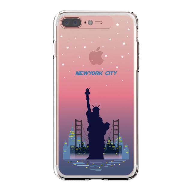 【iPhone8 Plus/7 Plus ケース】Soft Lighting Clear Case Landmark New York A (ローズゴールド)サブ画像