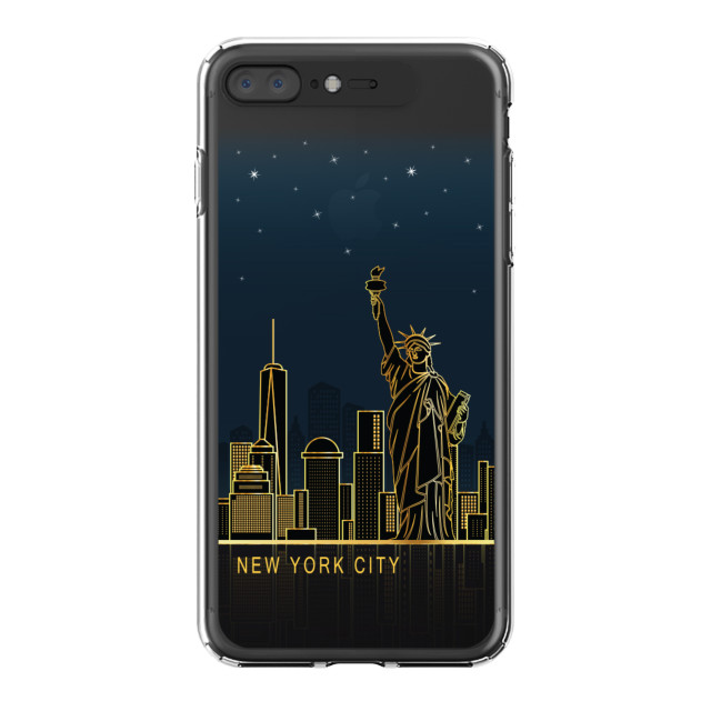 【iPhone8 Plus/7 Plus ケース】Soft Lighting Clear Case Landmark New York B (ブラック)サブ画像
