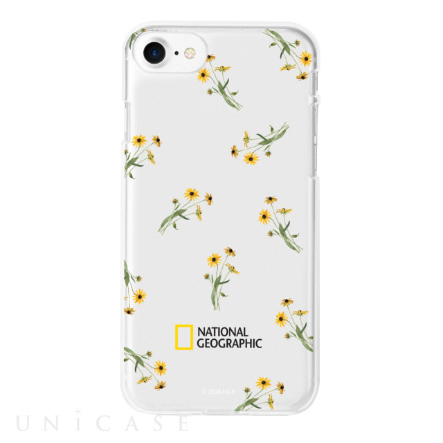 【iPhoneSE(第3/2世代)/8/7 ケース】Flower Pattern Style Case Jelly (ブラックアイドスーザン)