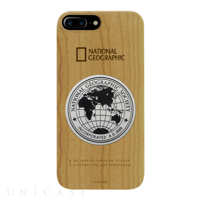 【iPhone8 Plus/7 Plus ケース】Metal-Deco Wood Case (チェリーウッド)