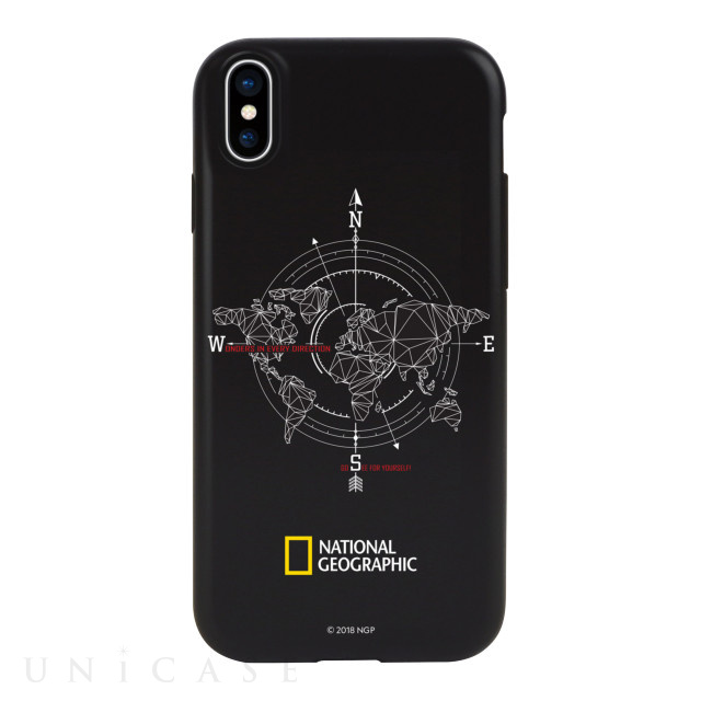 【iPhoneXS/X ケース】Compass Case Double Protective (ブラック)