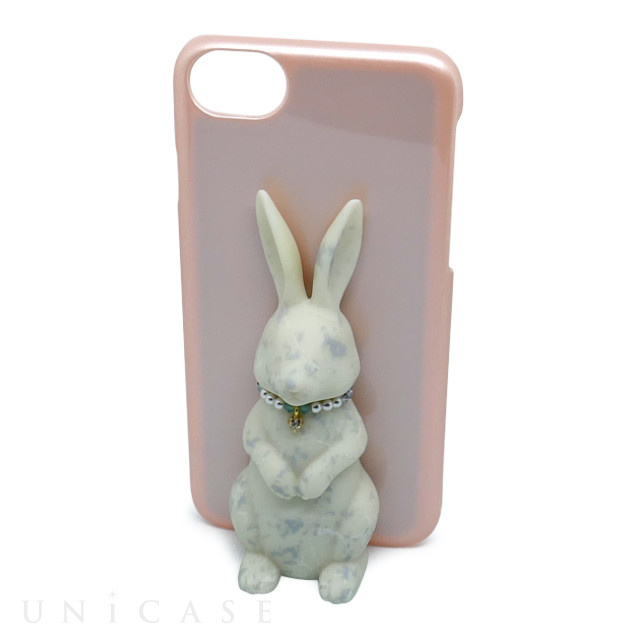 【iPhone8/7/6s/6 ケース】Rabbit Case (White＋Pink)