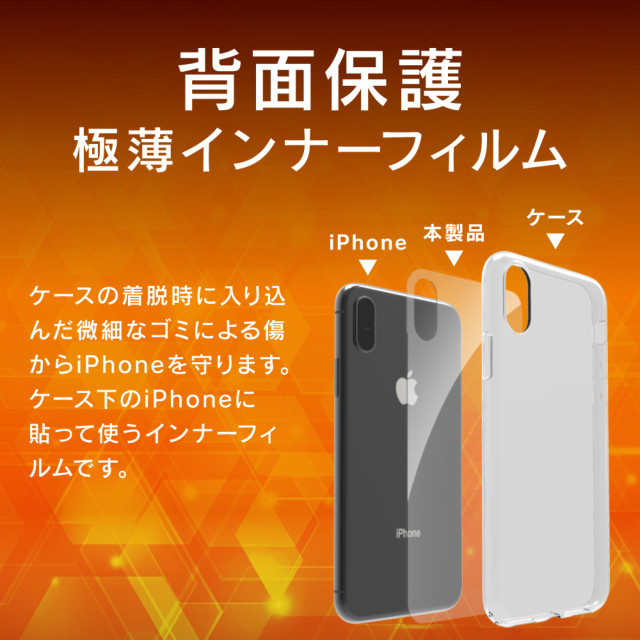 【iPhoneXS/X フィルム】背面保護極薄インナーフィルム (クリア)サブ画像