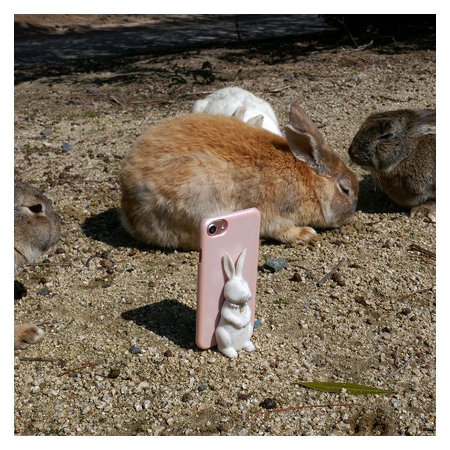 【iPhone8/7/6s/6 ケース】Rabbit Case (White＋Pink)サブ画像
