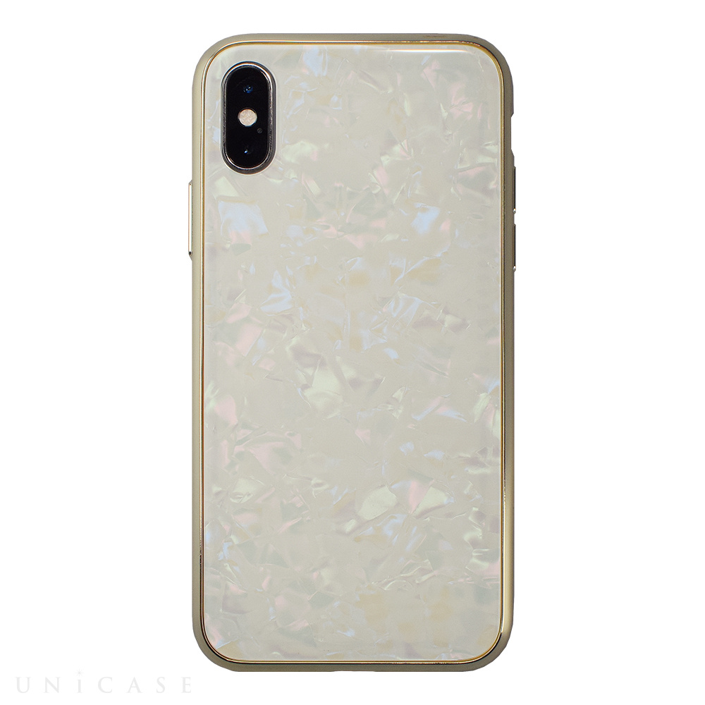 Iphonexs X ケース Glass Shell Case For Iphonexs X Gold Unicase
