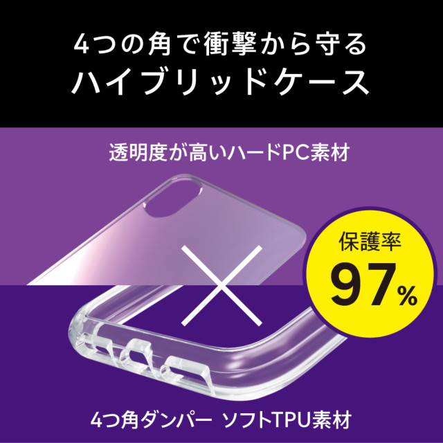 【iPhoneXS/X ケース】[Turtle Grip]衝撃吸収ハイブリッドケース (クリア)goods_nameサブ画像