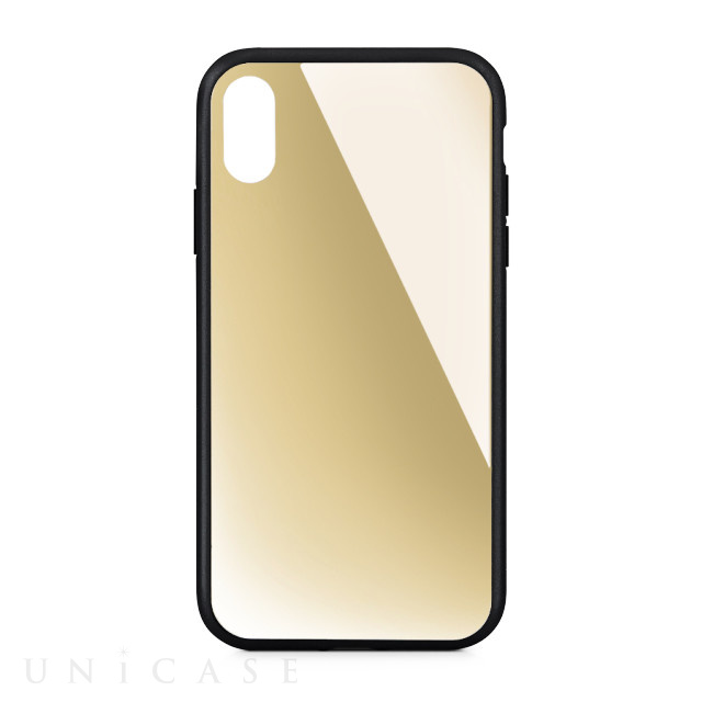 【iPhoneXS/X ケース】[GLASSICA]背面ガラスケース (Mirror Glass/ミラーゴールド)