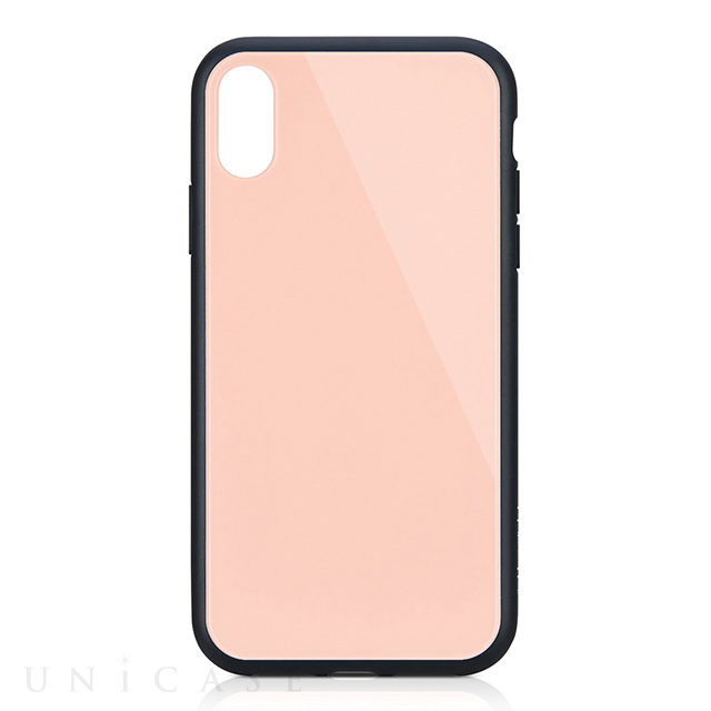 【iPhoneXS/X ケース】[GLASSICA]背面ガラスケース (ピンク)