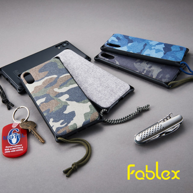 【iPhoneXR ケース】[Fablex]衝撃吸収ファブリックケース (グリーンカモフラージュ)サブ画像
