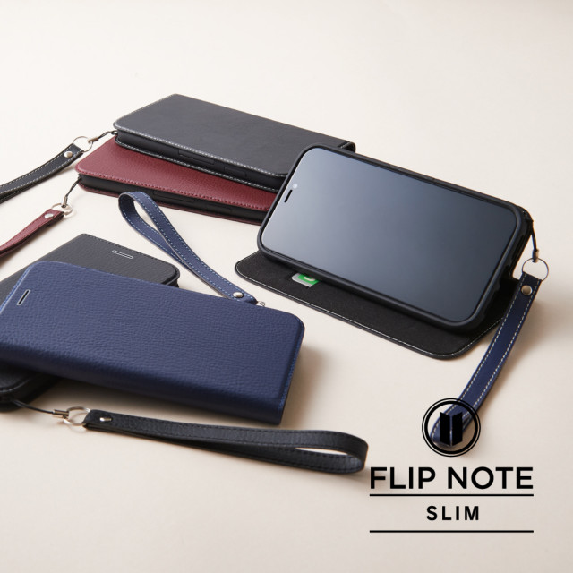 【iPhoneXR ケース】[FlipNote Slim]クラリーノ フリップノートケース (シュリンクレッド)サブ画像