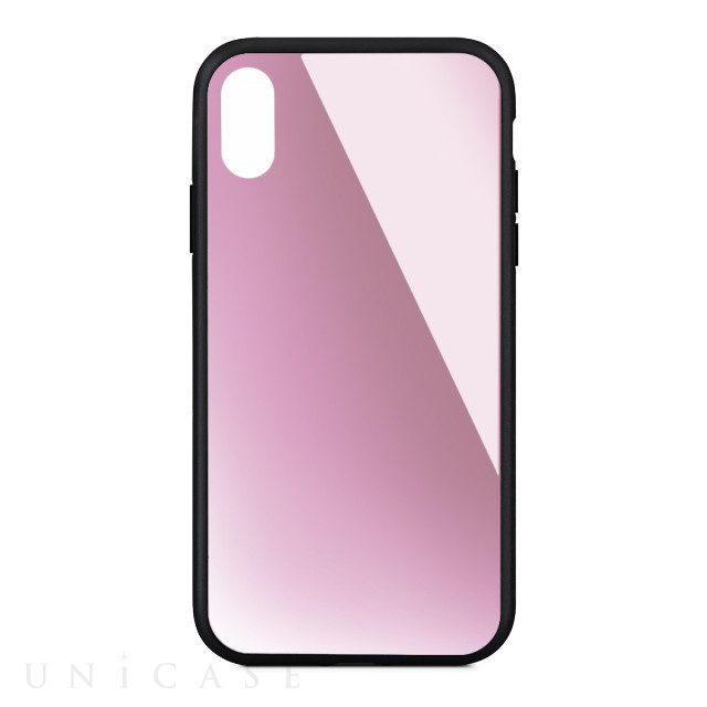 【iPhoneXR ケース】[GLASSICA]背面ガラスケース (Mirror Glass/ピンクゴールド)