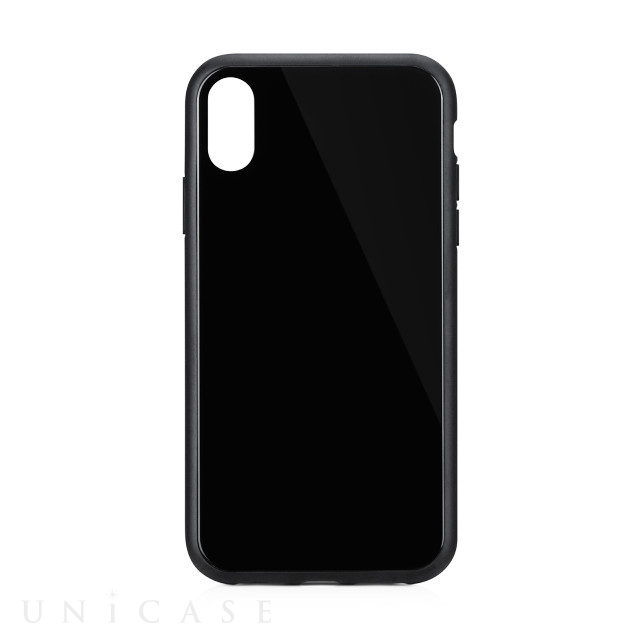 【iPhoneXR ケース】[GLASSICA]背面ガラスケース (ブラック)